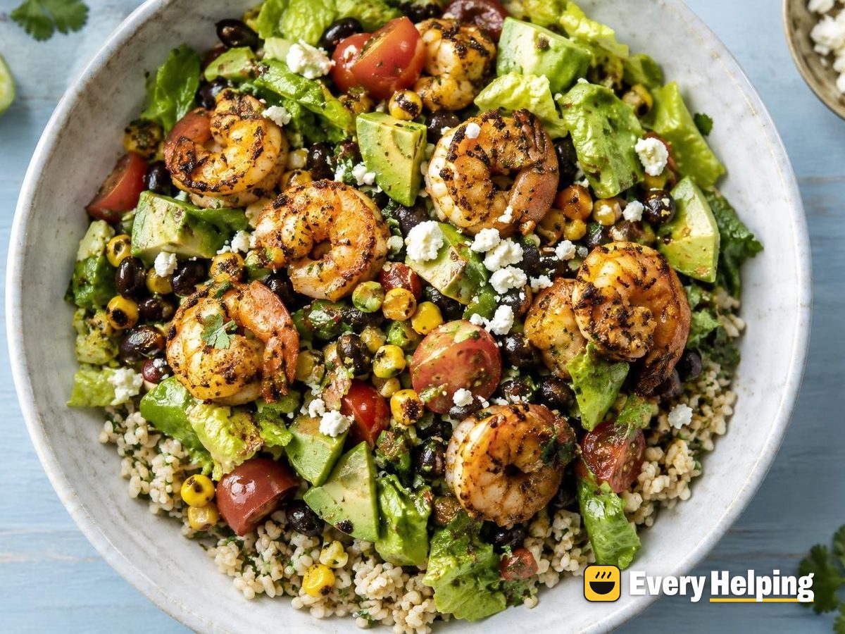 Chili-Lime Shrimp Chopped Salad with Rice