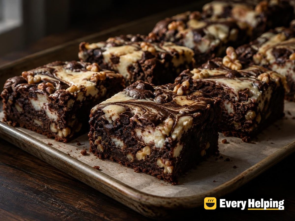 Cheesecake Swirl Walnut Brownies