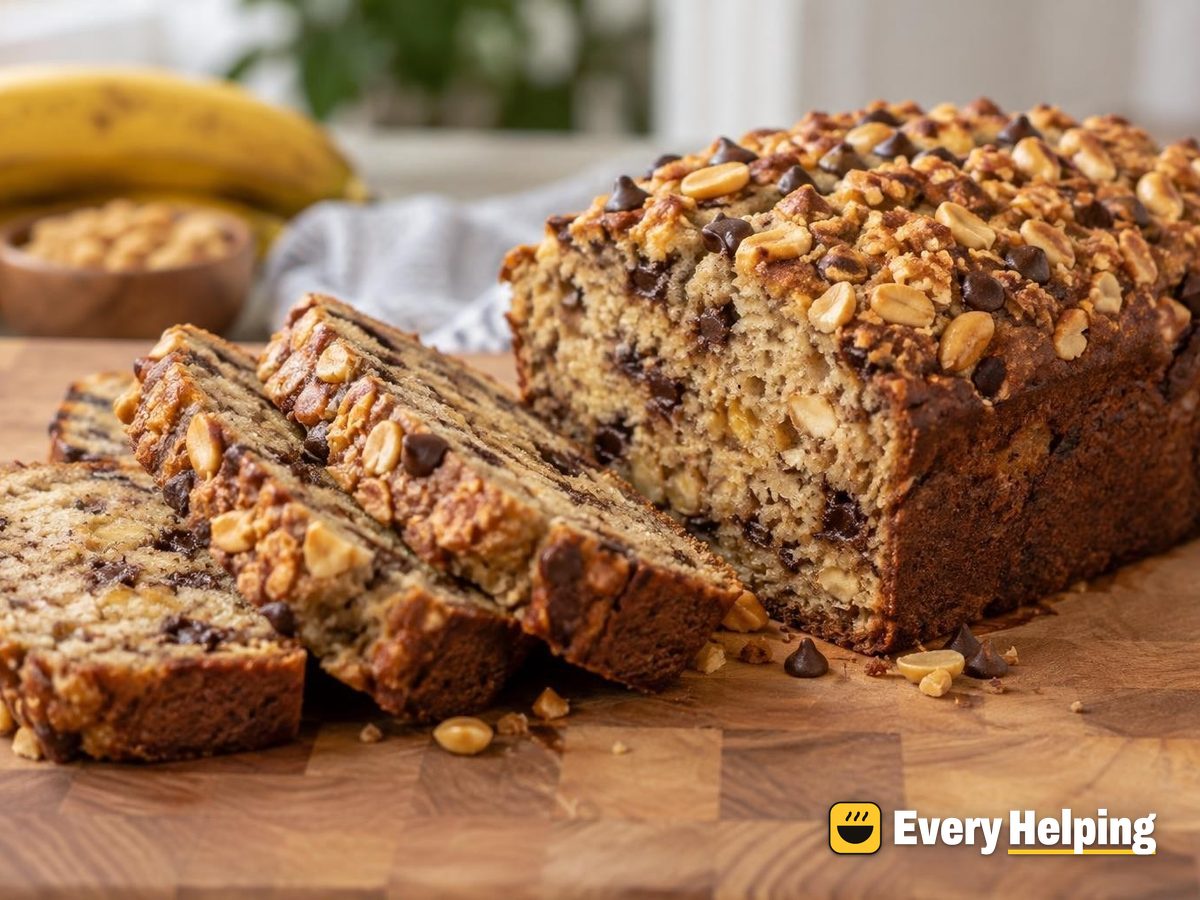 Peanut Butter Chocolate Chip Banana Bread
