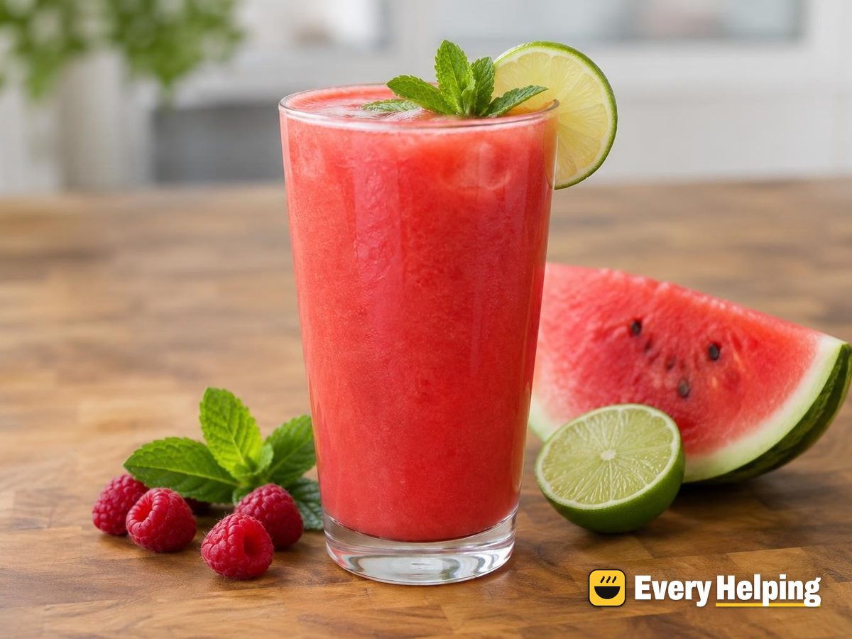 Watermelon-Raspberry Agua Fresca with Lime