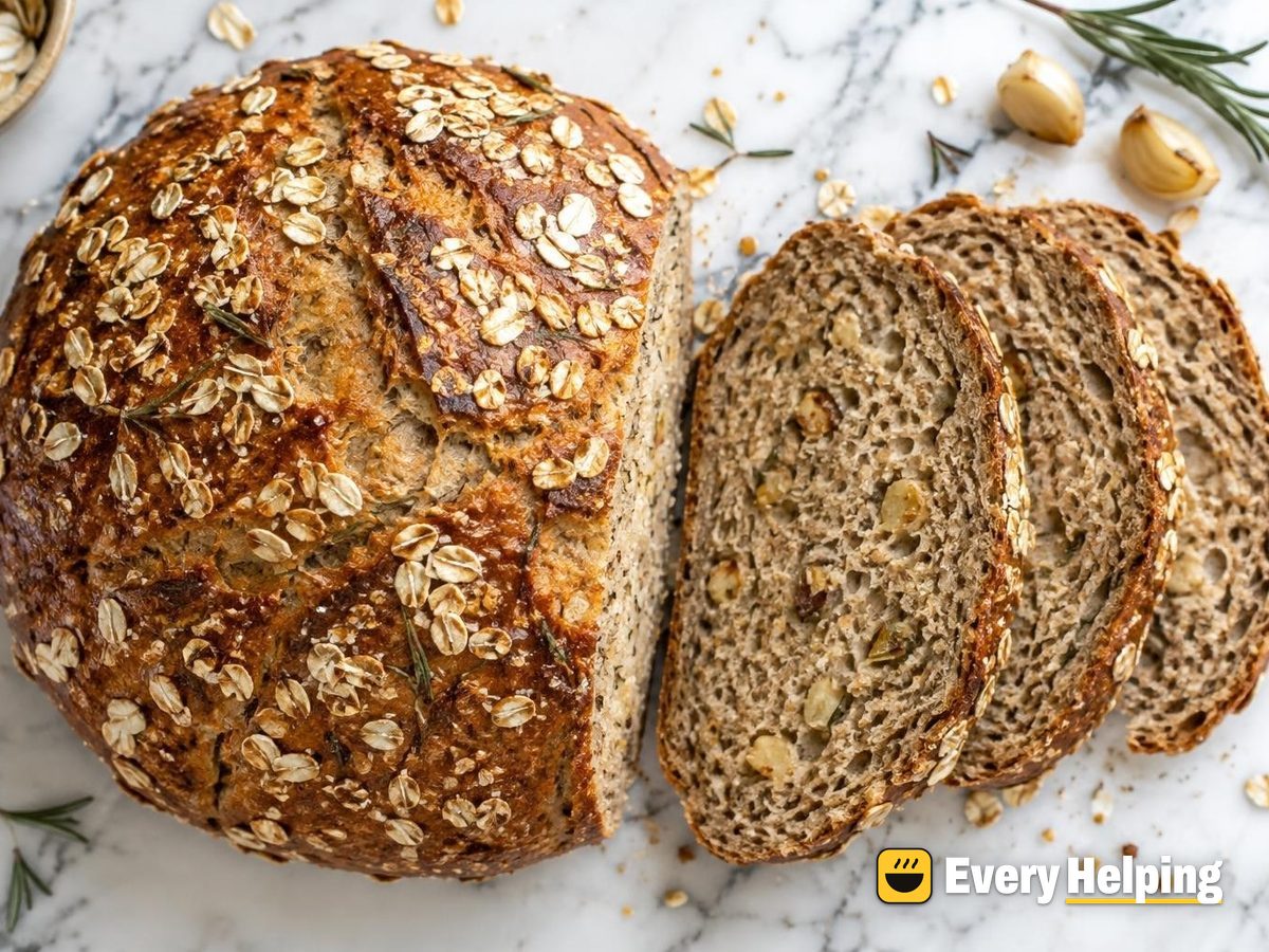 Garlic Rosemary Oat Rye Boule