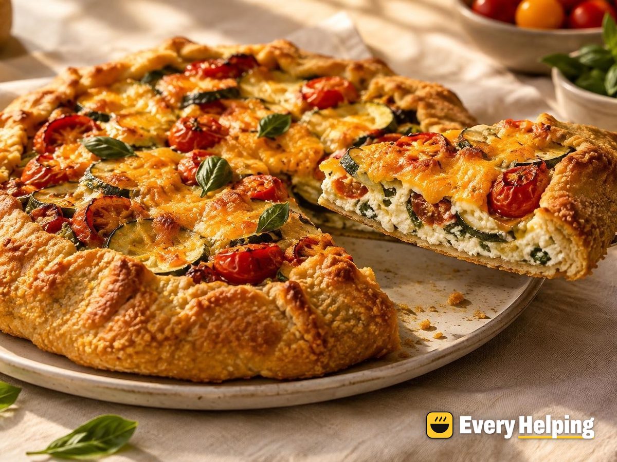 Roasted Tomato, Zucchini and Cheddar Galettes
