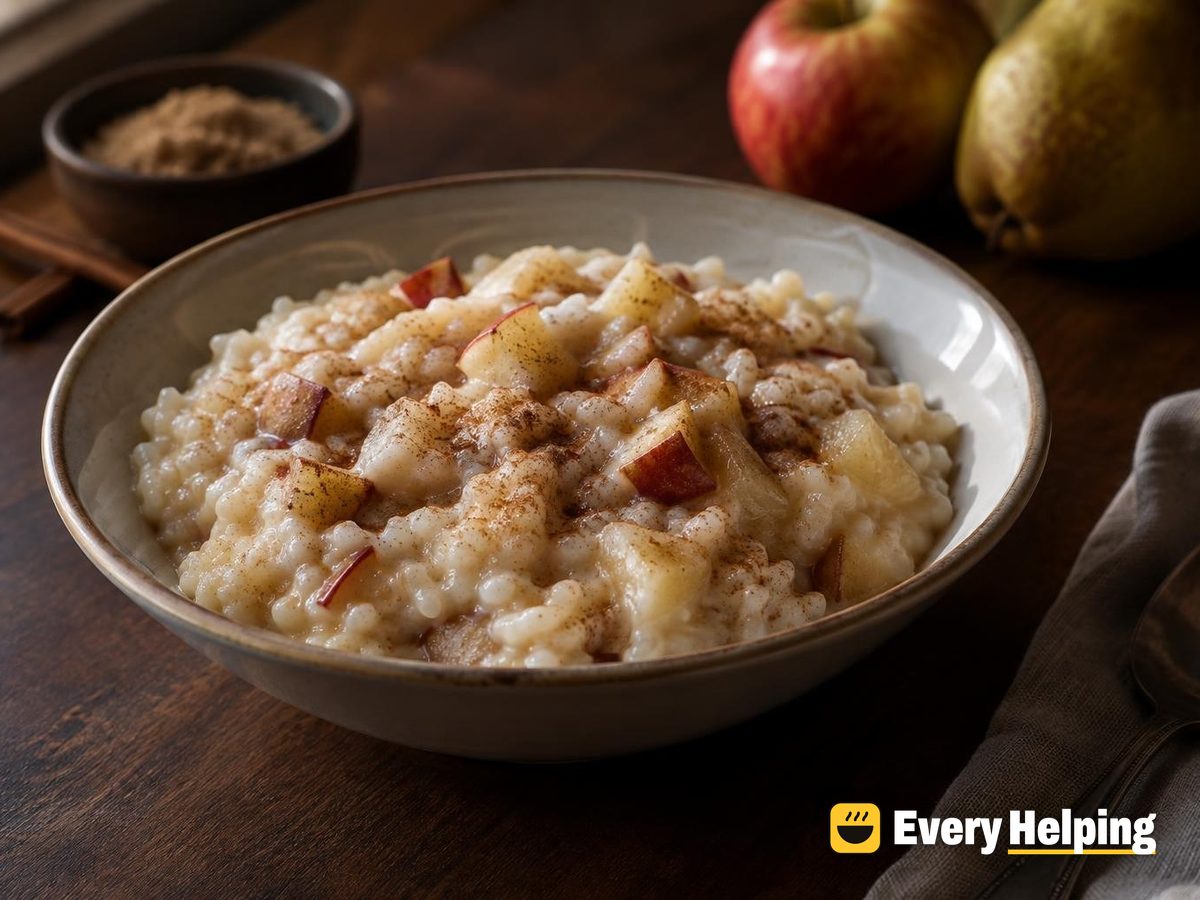 Cinnamon Apple Pear Rice Pudding