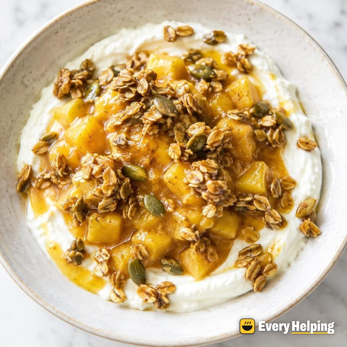 Strained Greek Yogurt with Cardamom Mango Compote