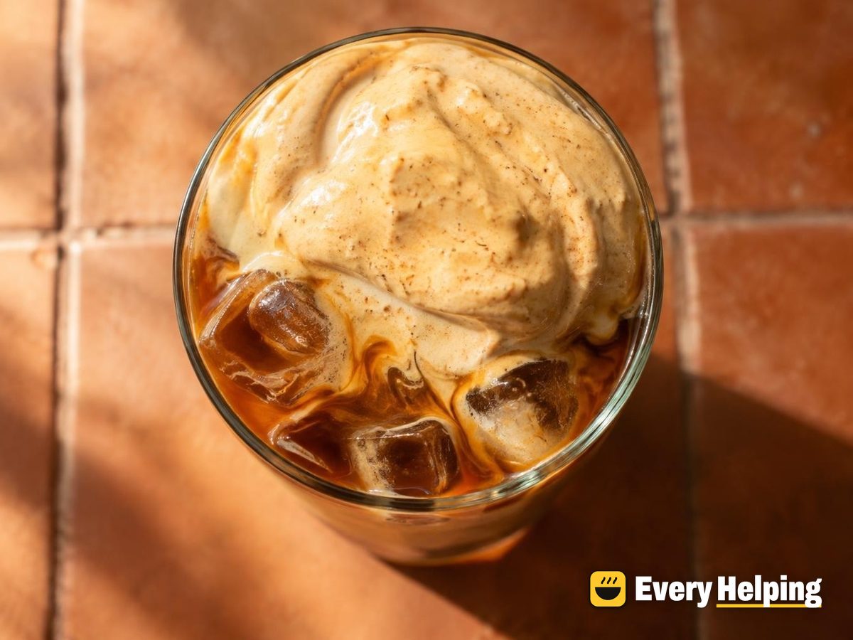 Iced Dirty Pumpkin Chai with Oat Cream