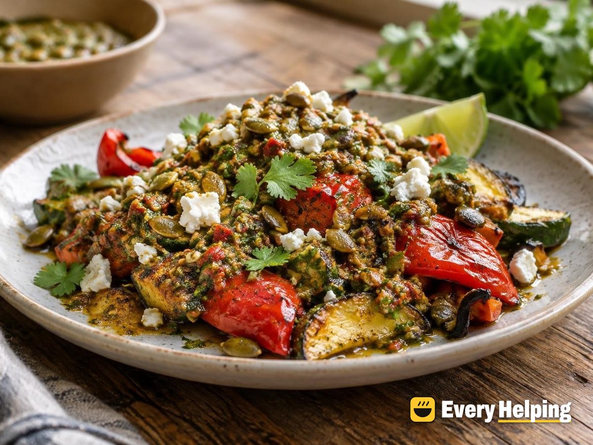 Charred Pepper Cilantro Pepita Pesto