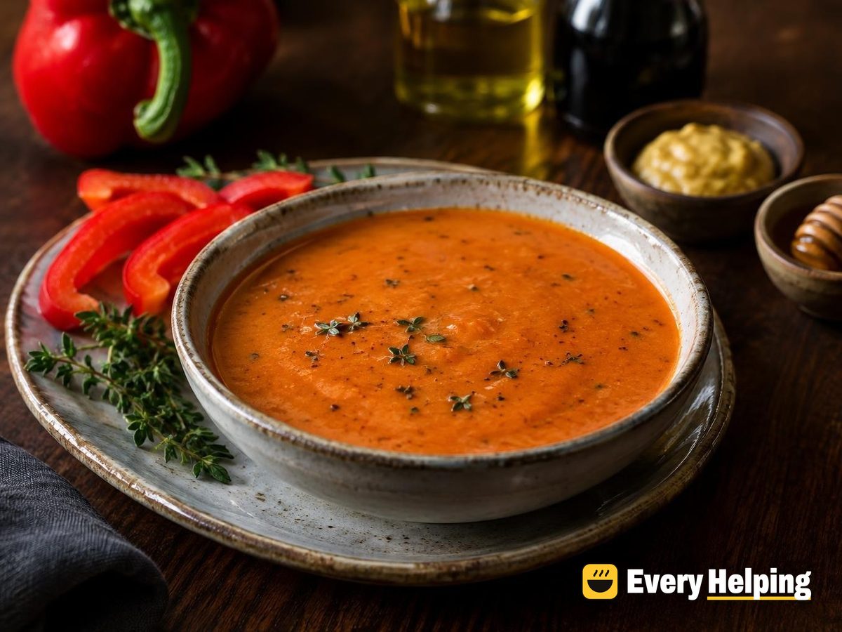 Blended Red Pepper Honey Mustard Vinaigrette