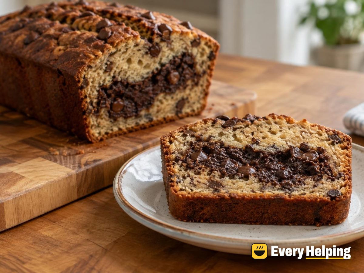 Espresso Ricotta Loaf Cake with Cocoa Filling