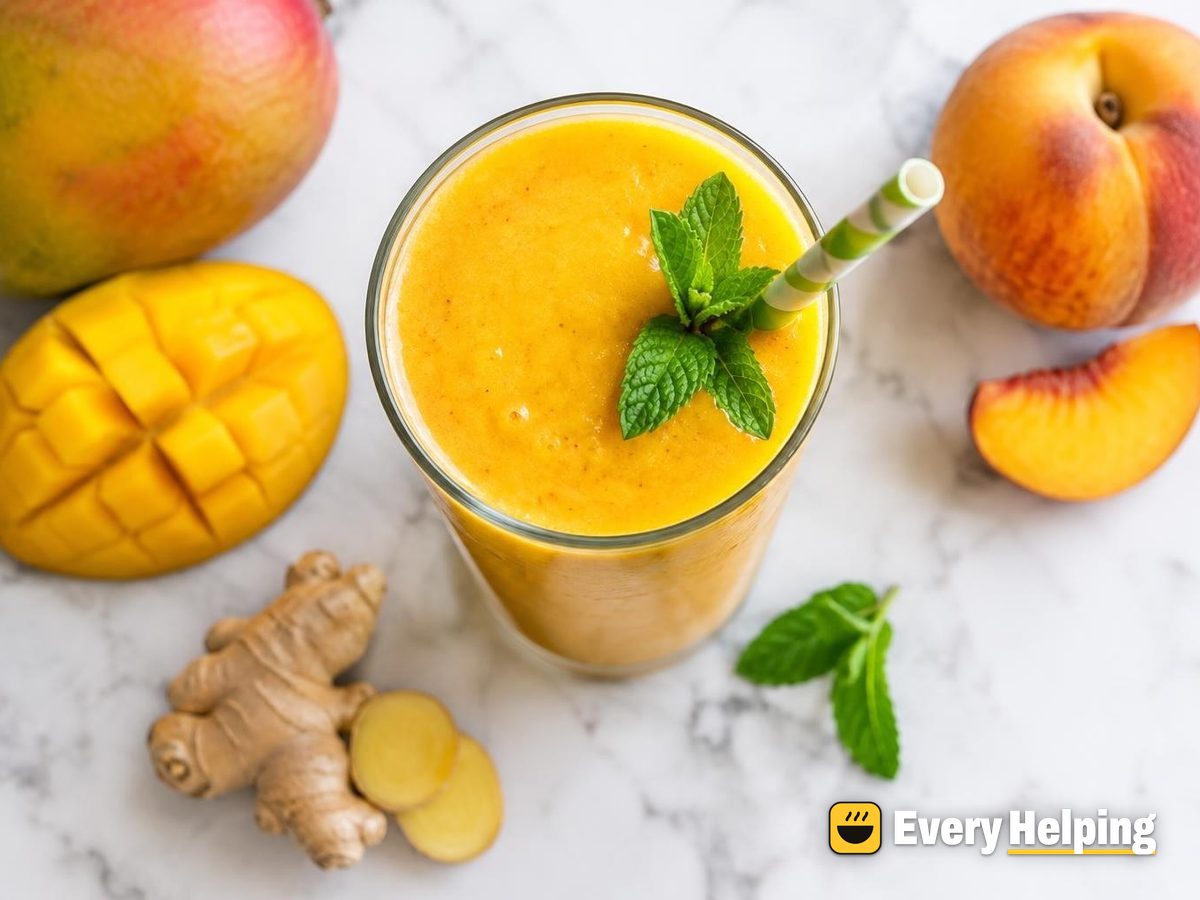 Mango-Peach Agua Fresca with Ginger and Mint