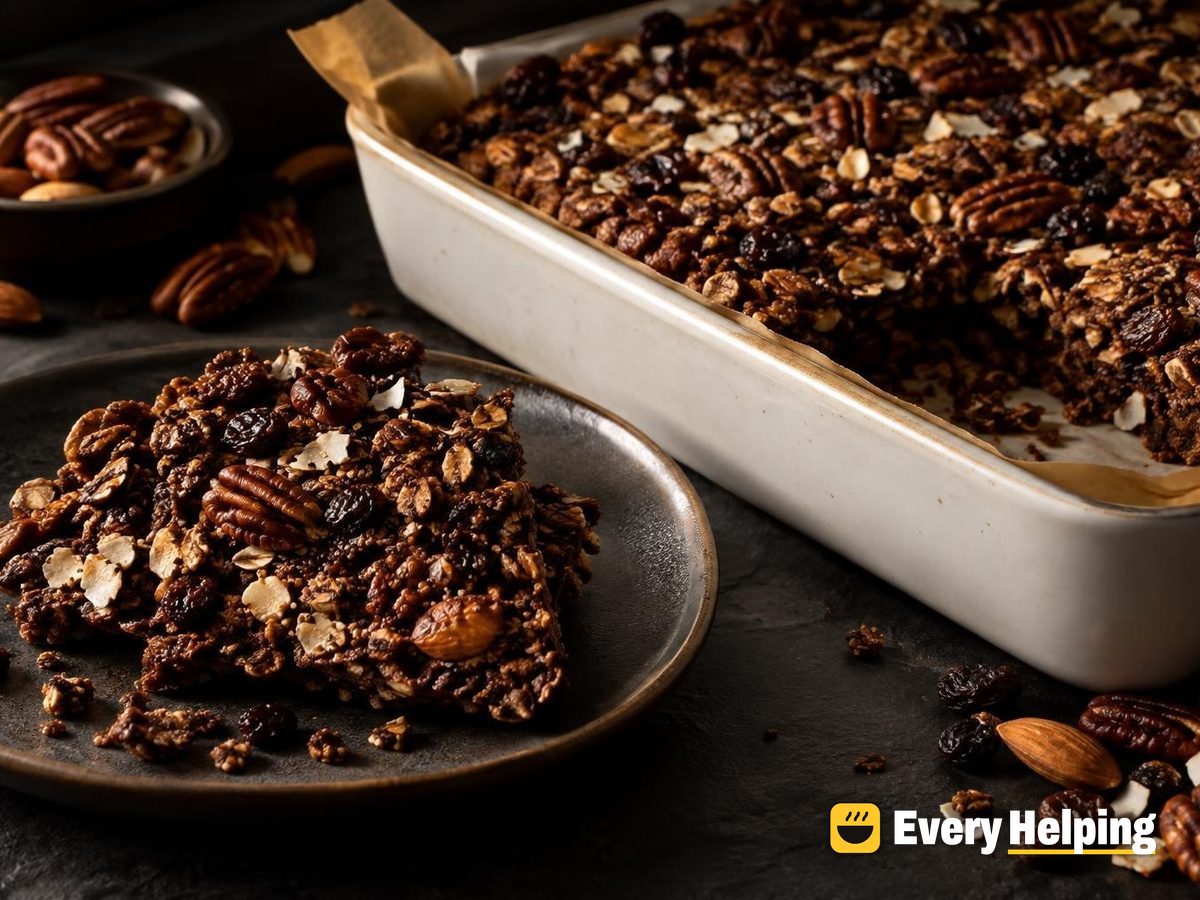 Cocoa Almond-Pecan Chia Slab Granola