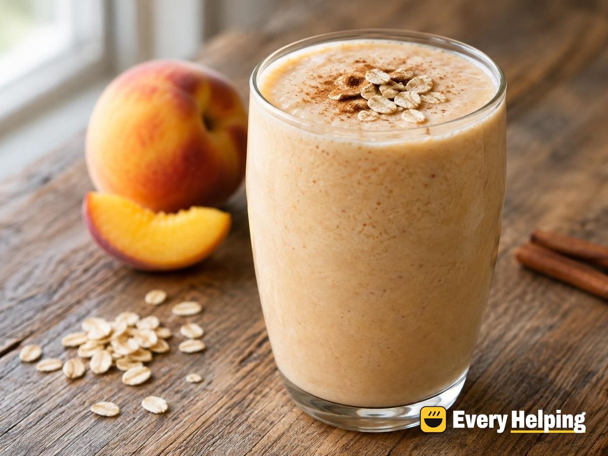 Peach Cobbler Oat Protein Smoothie