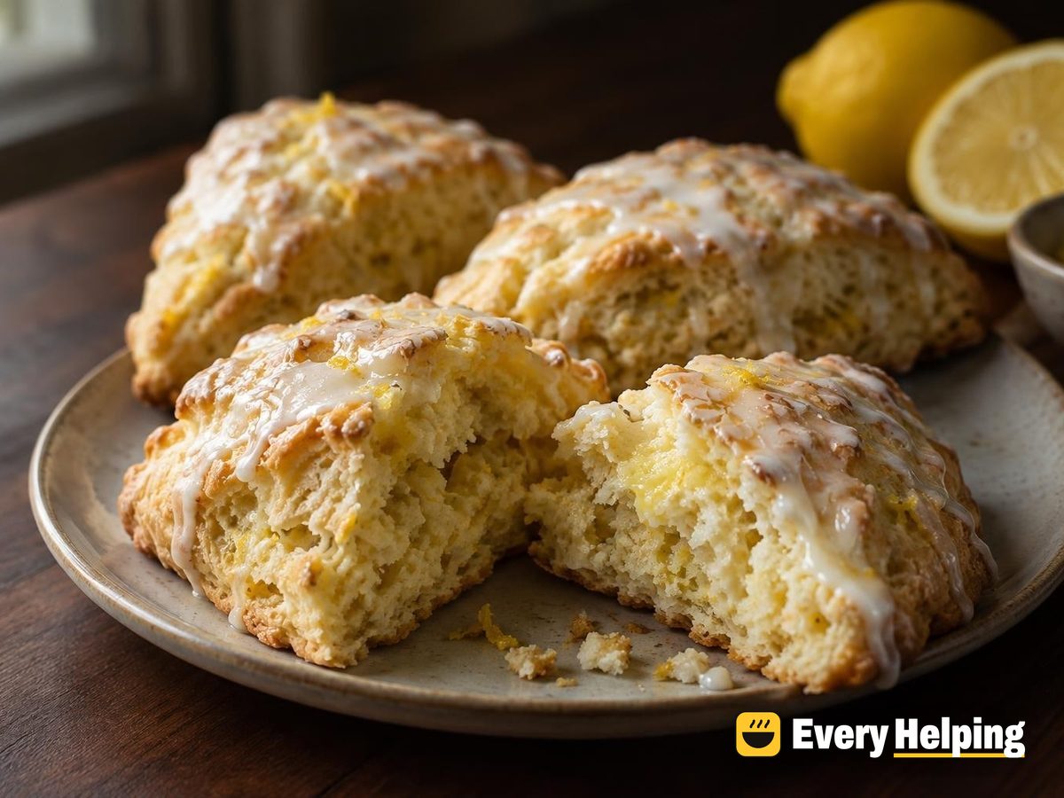 Lemon Buttermilk Scones with Lemon Glaze