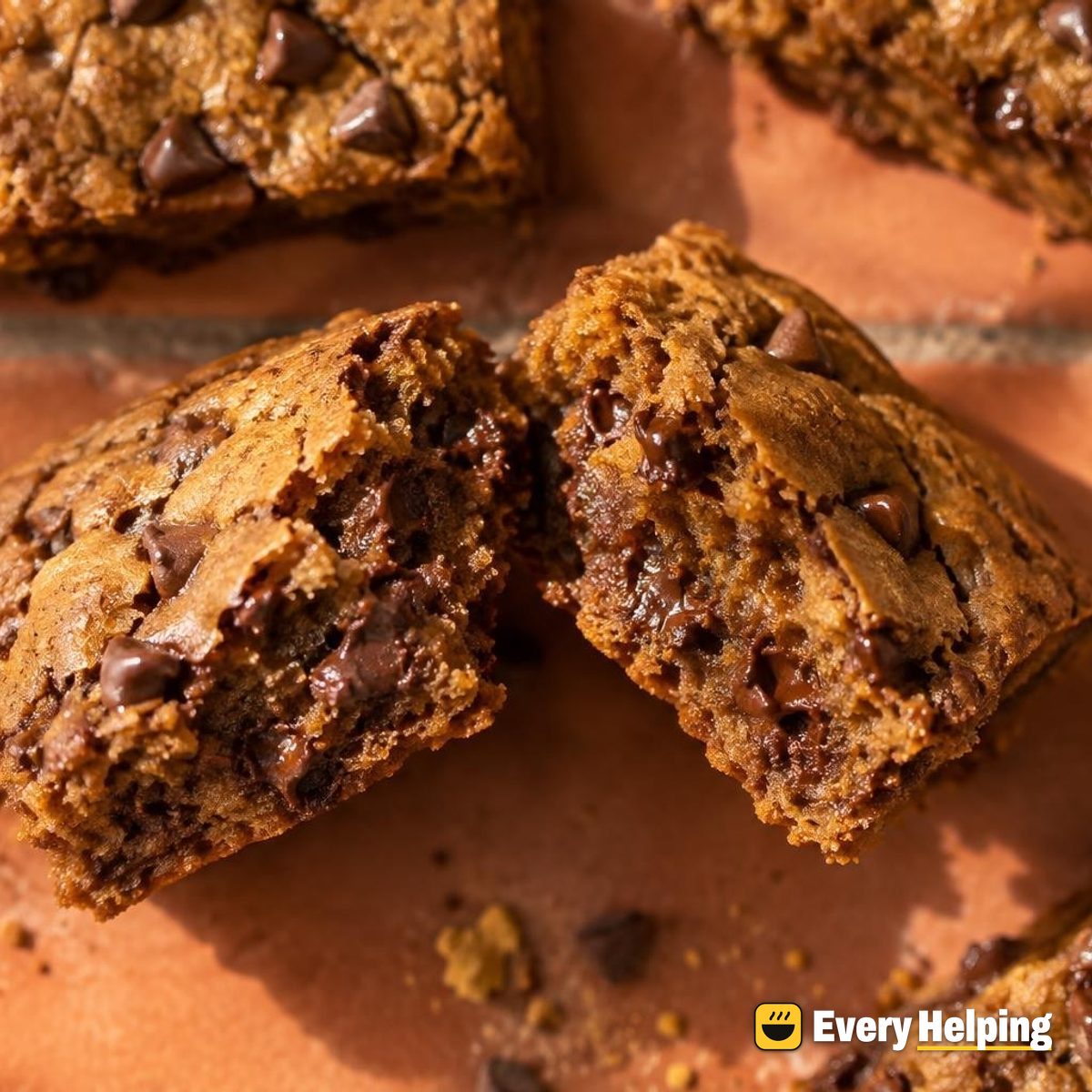 Gingerbread Molasses Chocolate Chip Blondies