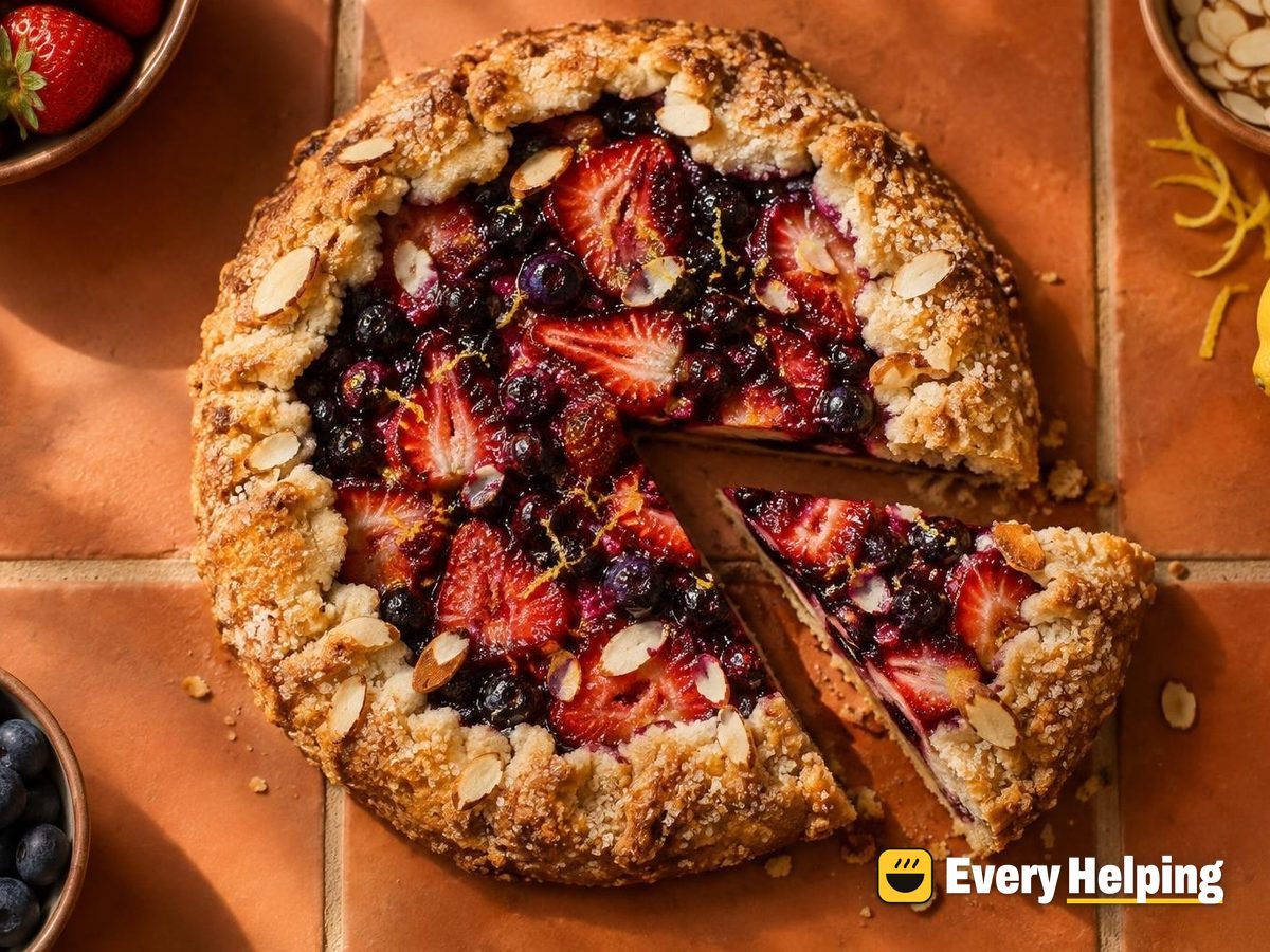 Strawberry Blueberry Galettes with Almond Crust