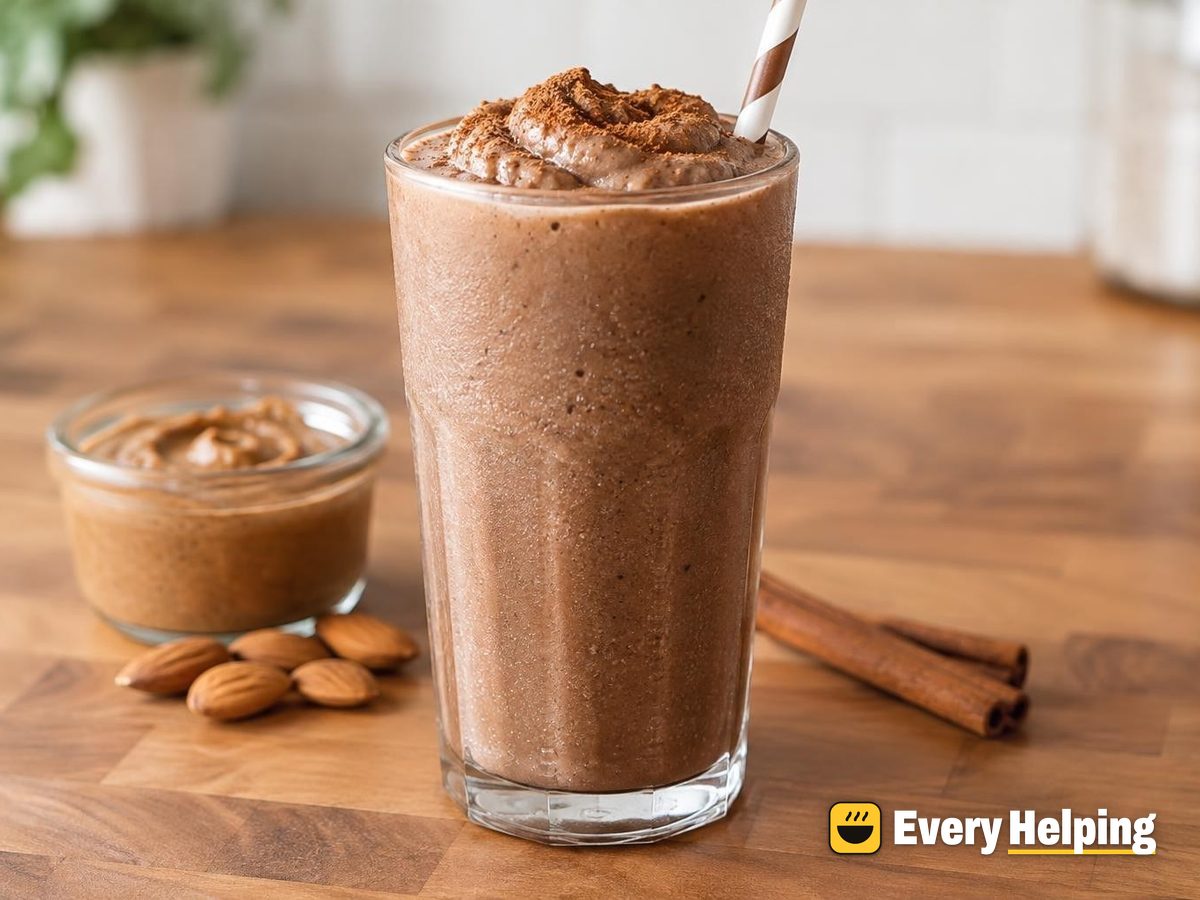 Blended Cinnamon Almond Butter Mocha