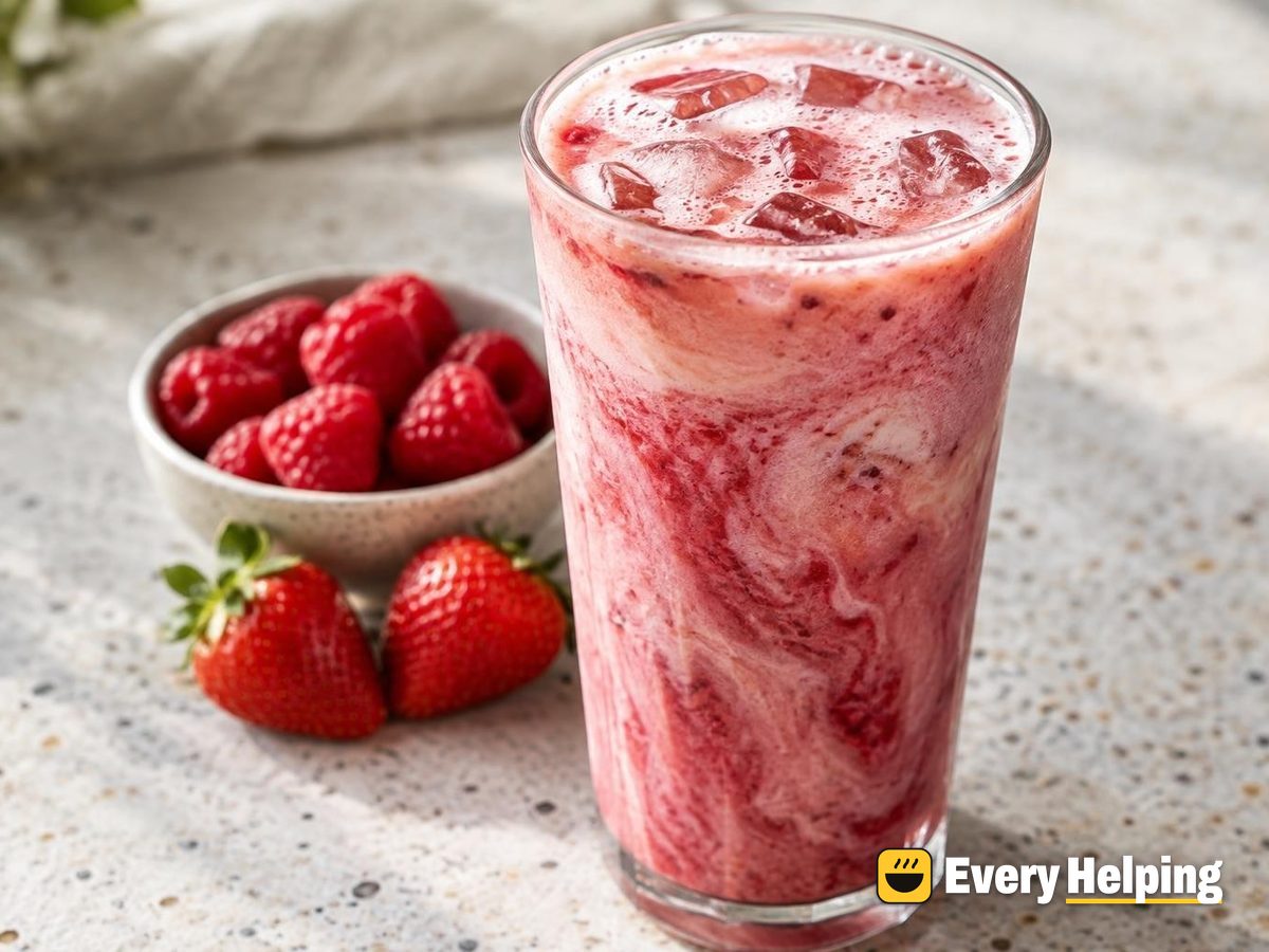 Iced Raspberry Hibiscus-Style Black Tea Latte