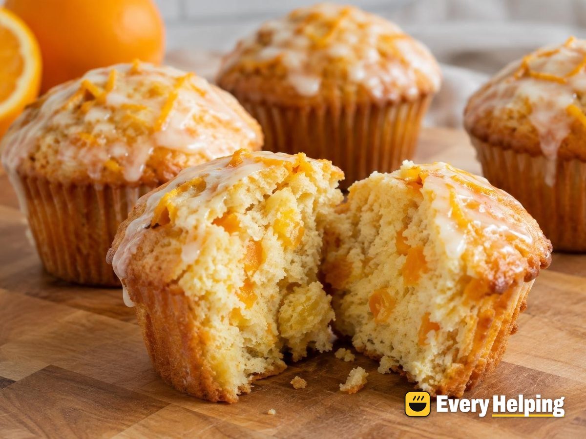Fresh Orange Glazed Muffins