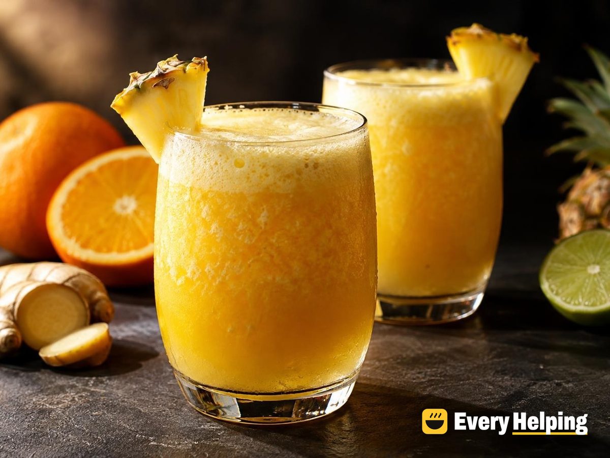 Sparkling Orange Ginger Pineapple Cooler