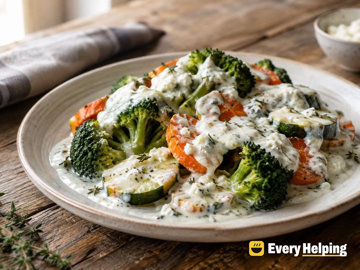 Garlic Thyme Goat-Style Feta Cream Sauce