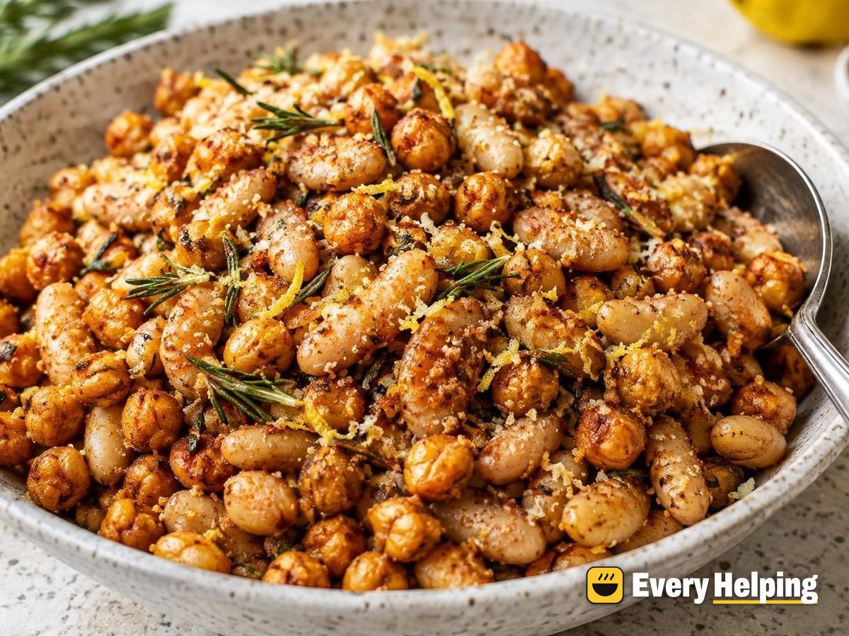 Smoky Parmesan Rosemary Roasted Chickpea Crunch