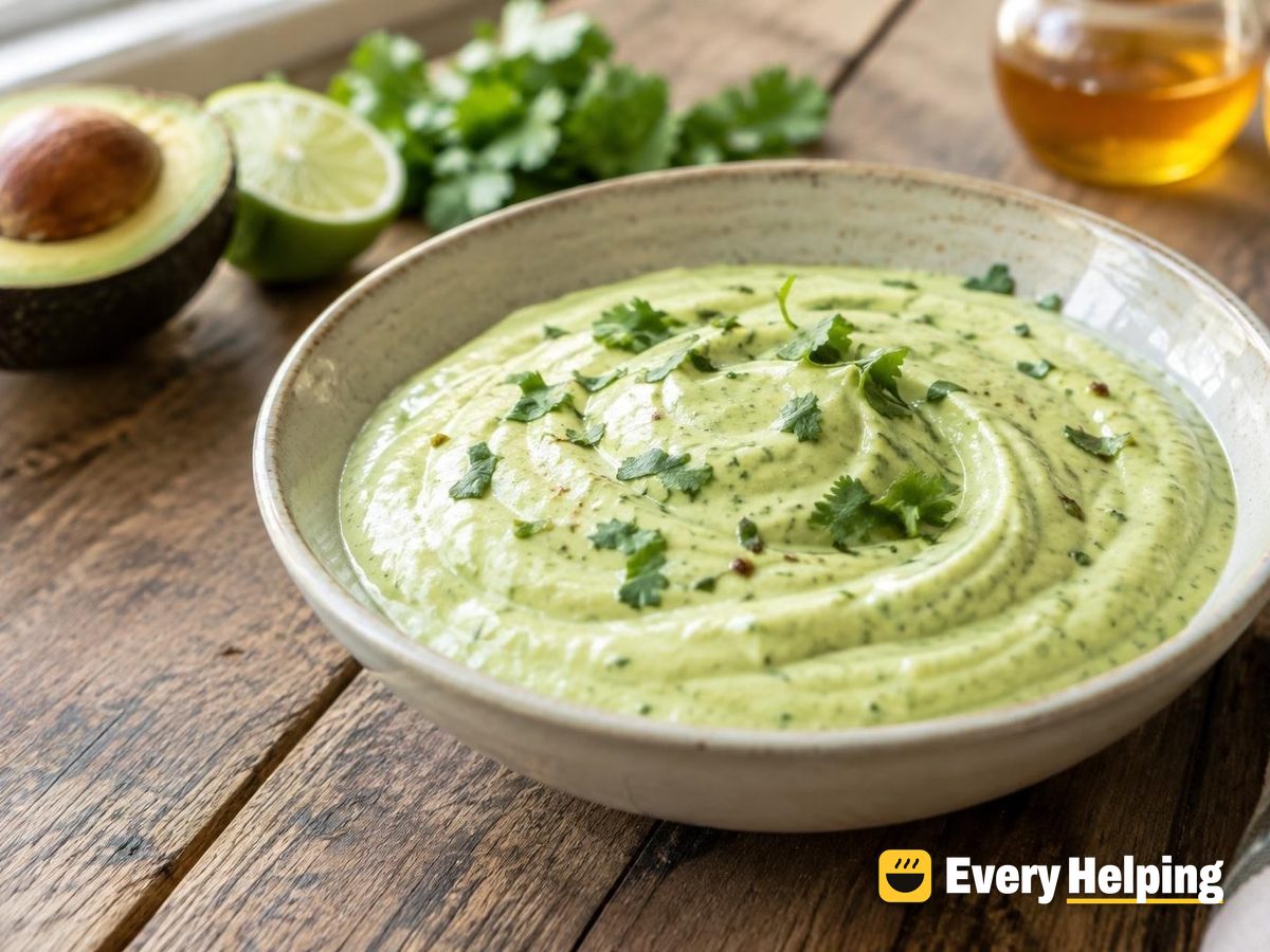 Whipped Honey Mustard Avocado Yogurt Dressing