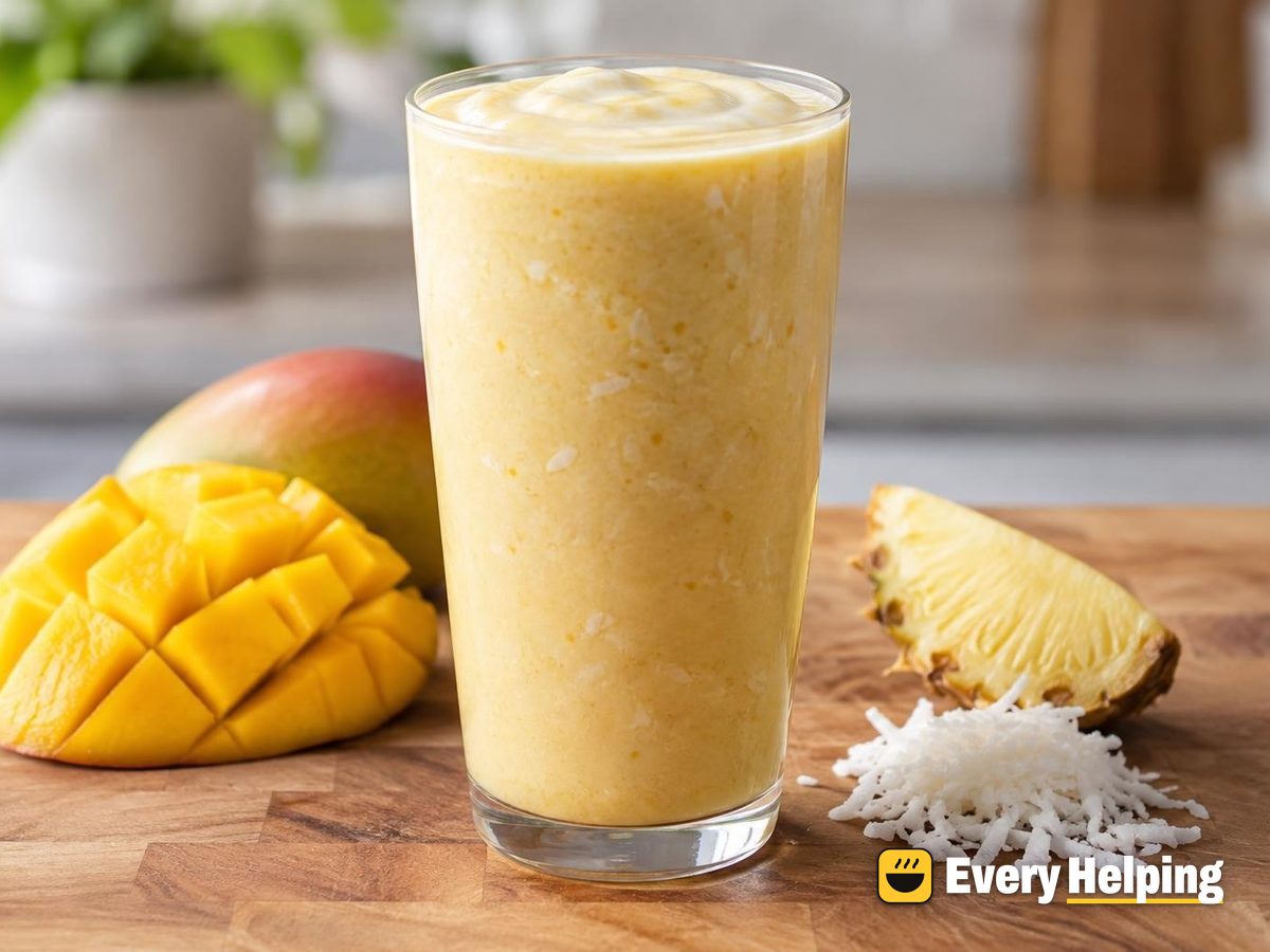 Mango Pineapple Coconut Cardamom Protein Smoothie