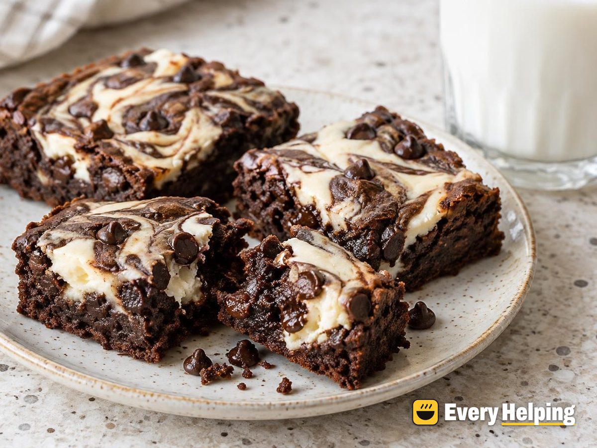 Cream Cheese Swirl Chocolate Chip Brownies