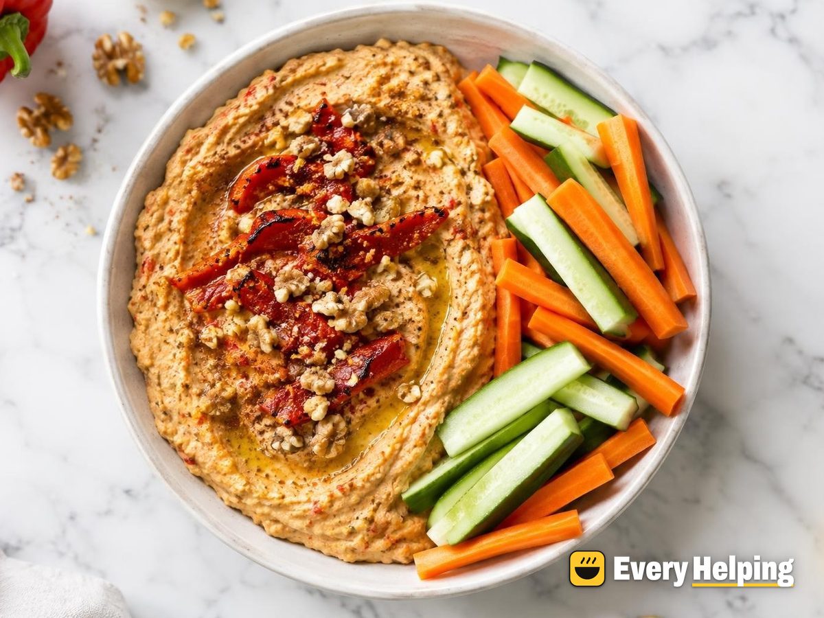 Smoky Roasted Pepper White Bean Hummus