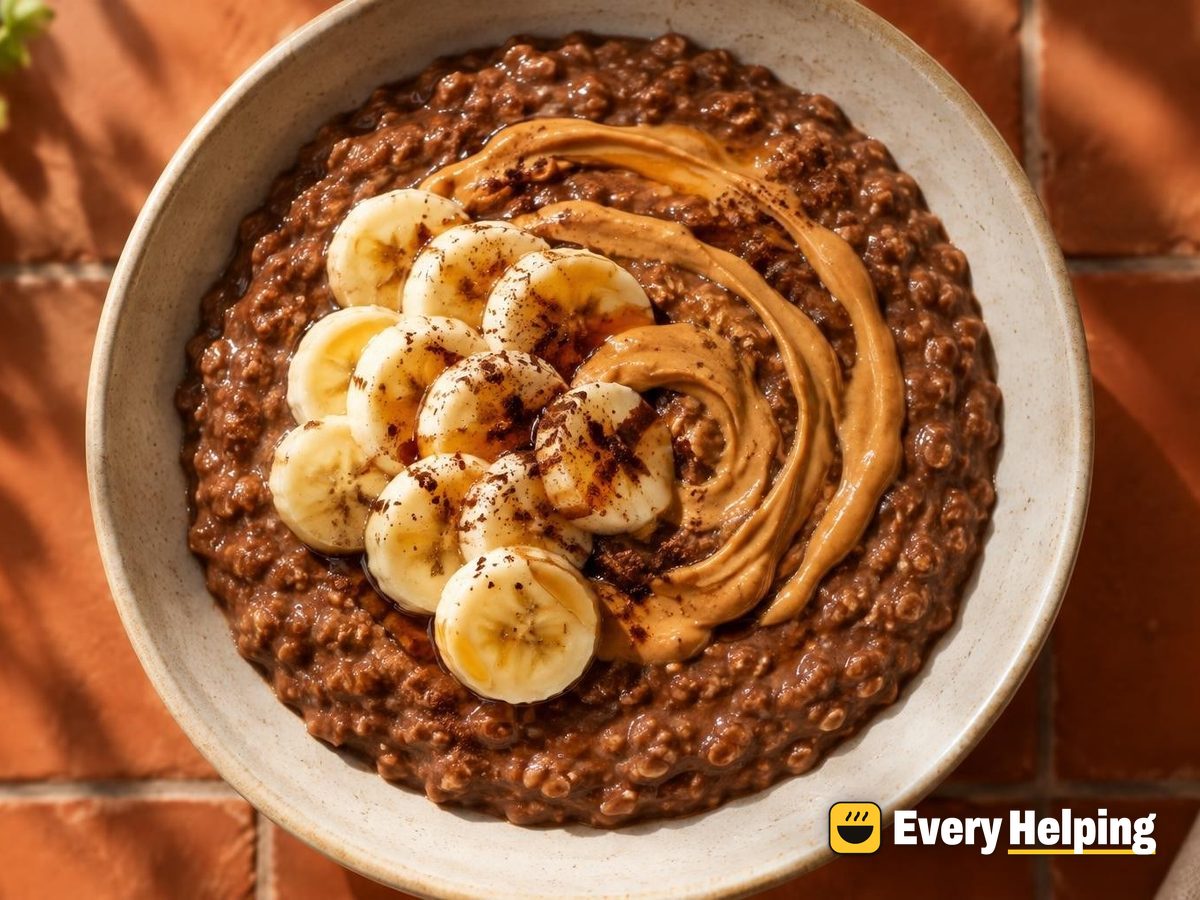 Warm Banana Cocoa Porridge