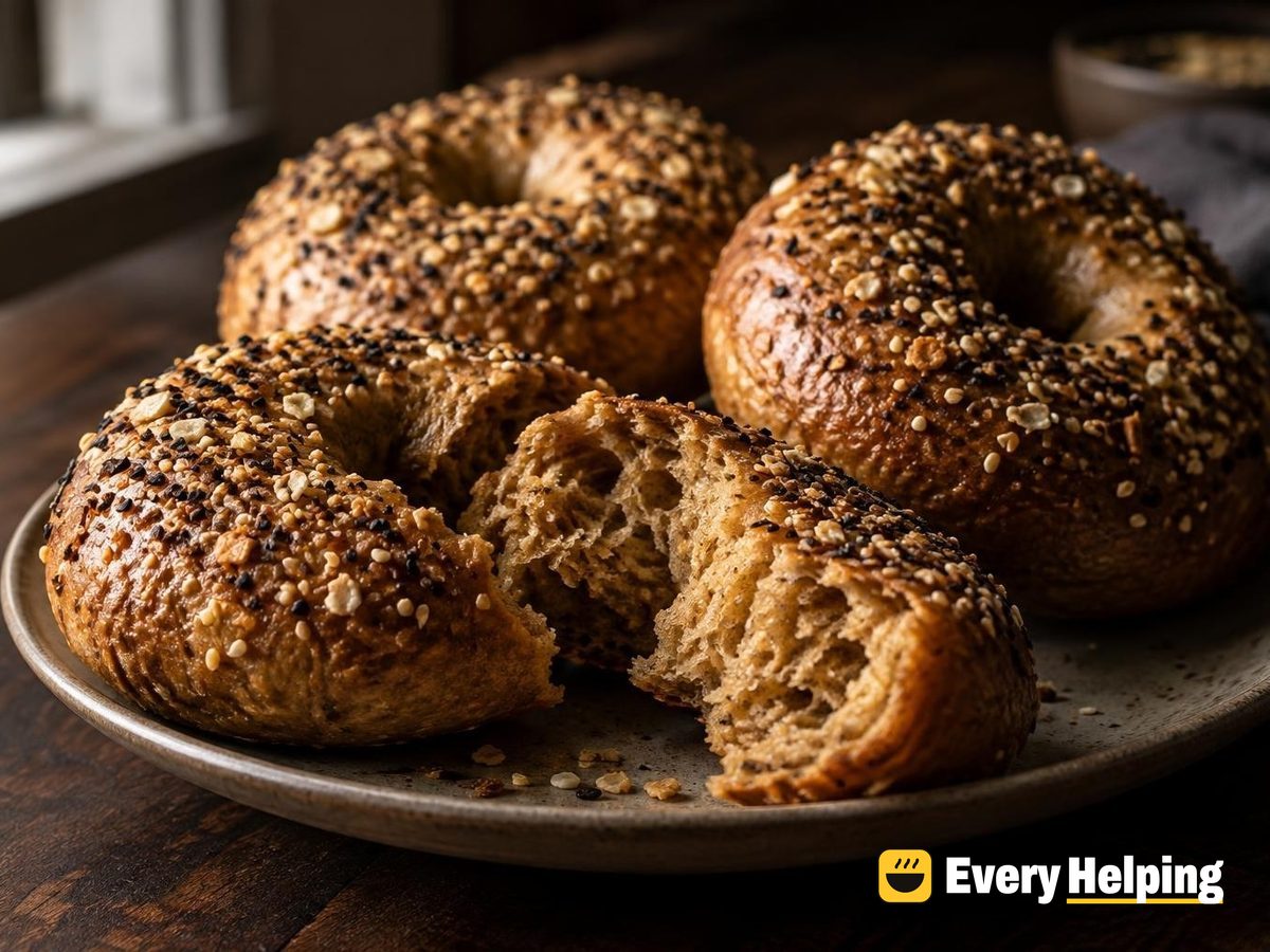 Ginger-Spiced Whole Wheat Everything Bagels