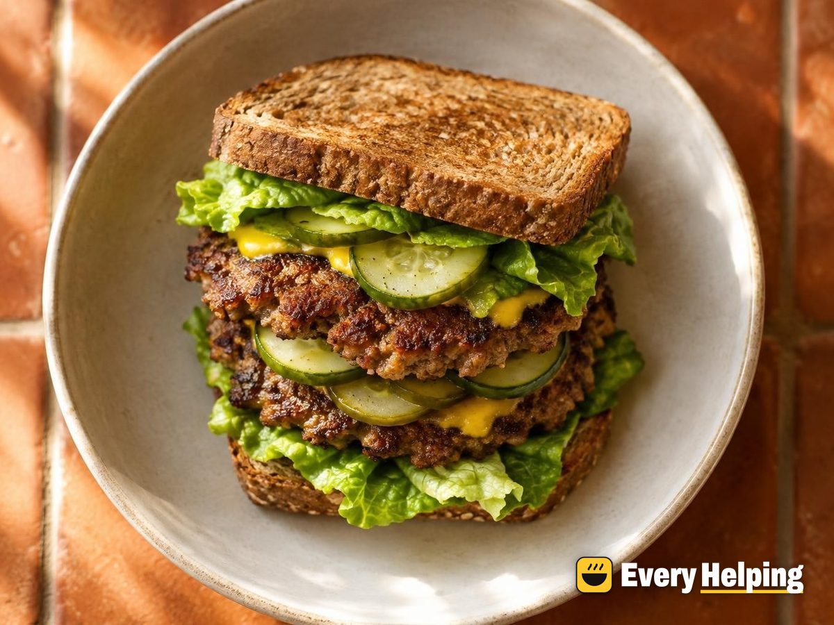 Turkey Smash Burgers with Quick Dill Pickles