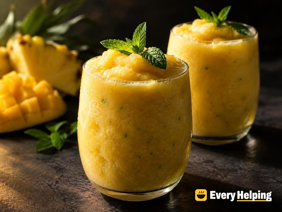 Frozen Mango-Pineapple Green Tea Slush