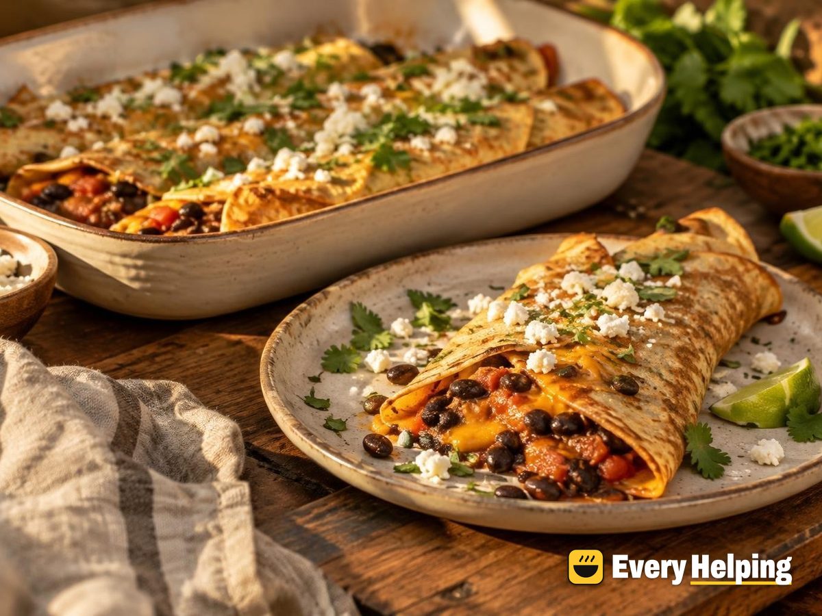 Black Bean, Tomato and Queso Fresco Crêpes