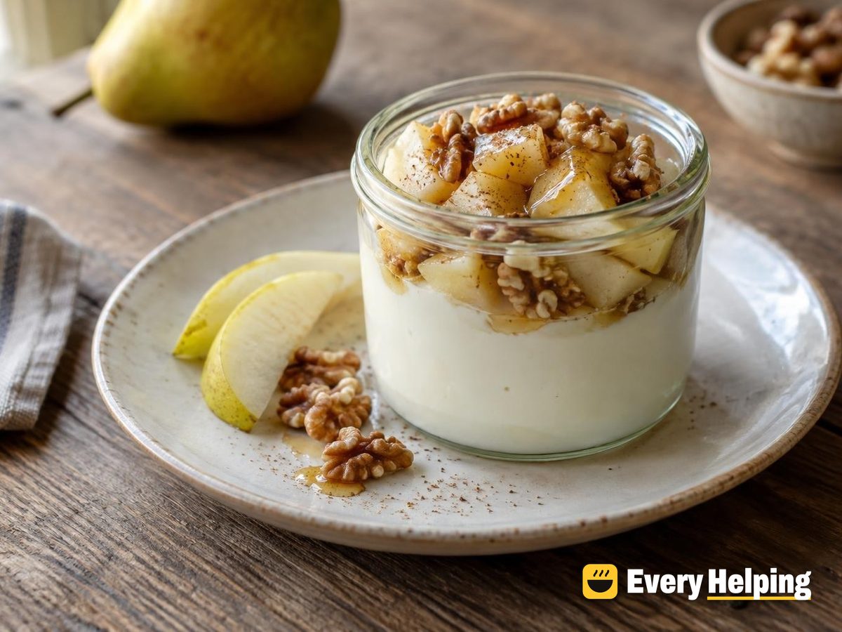 Thick-Set Skim Yogurt with Pear and Walnuts