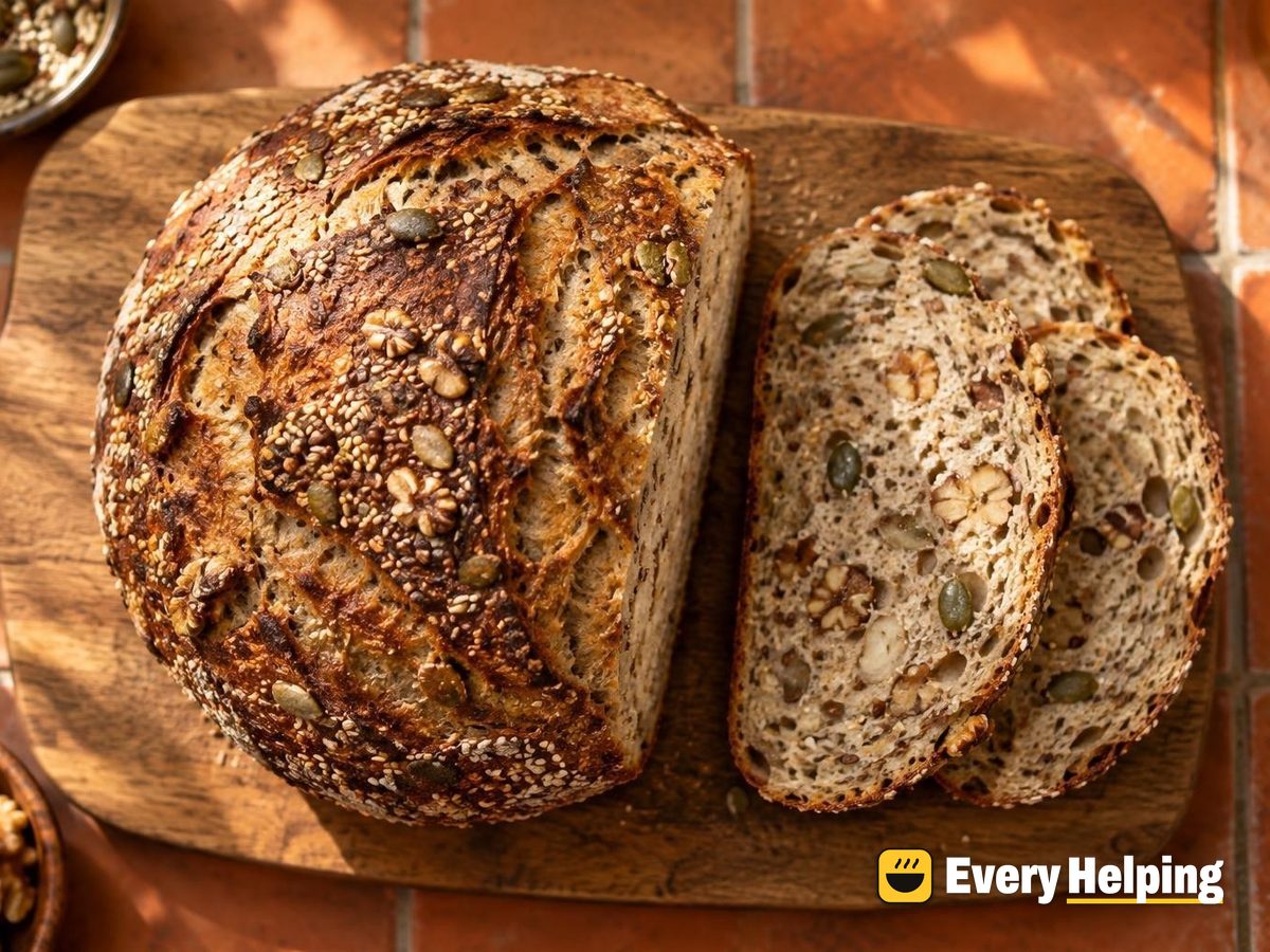 Honey Walnut Seeded Sourdough Boule