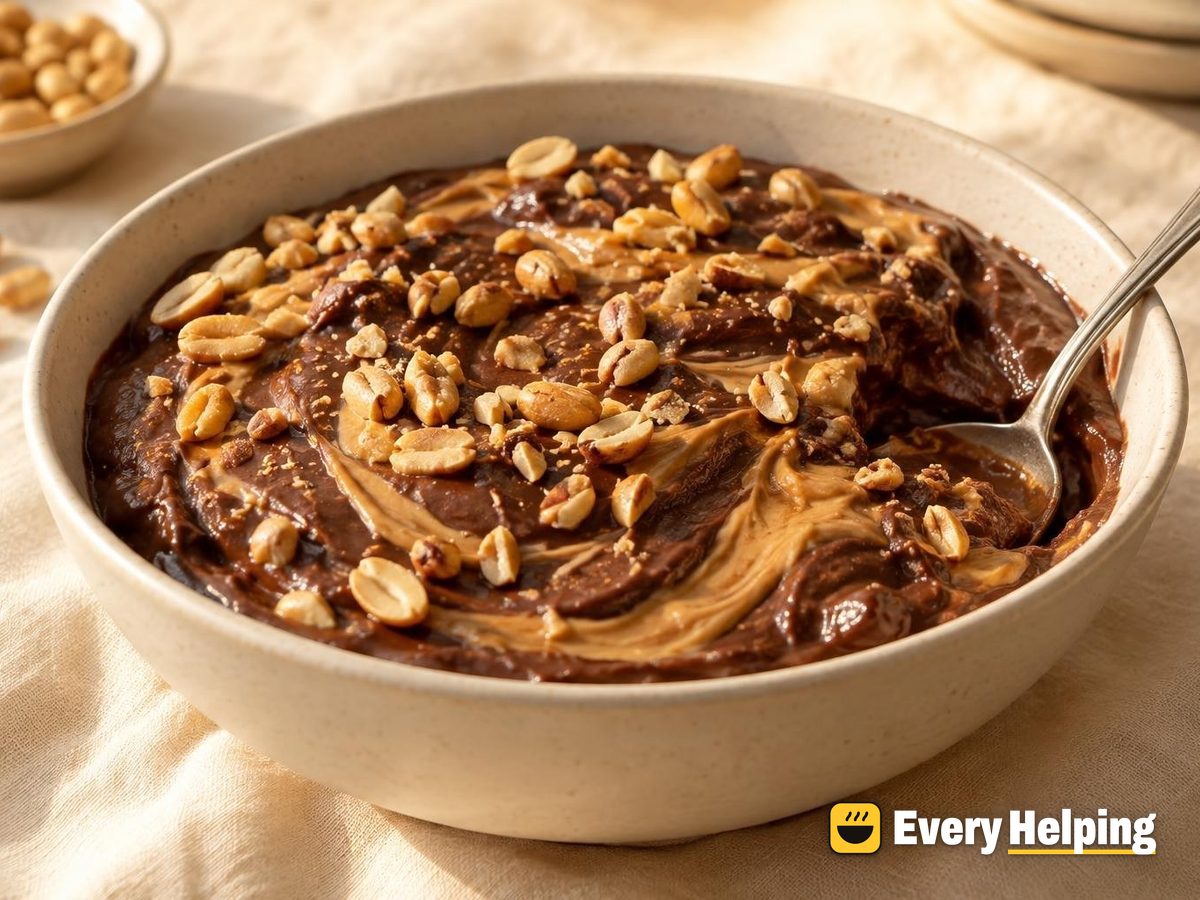 Peanut Butter Chocolate Pudding with Toasted Peanuts