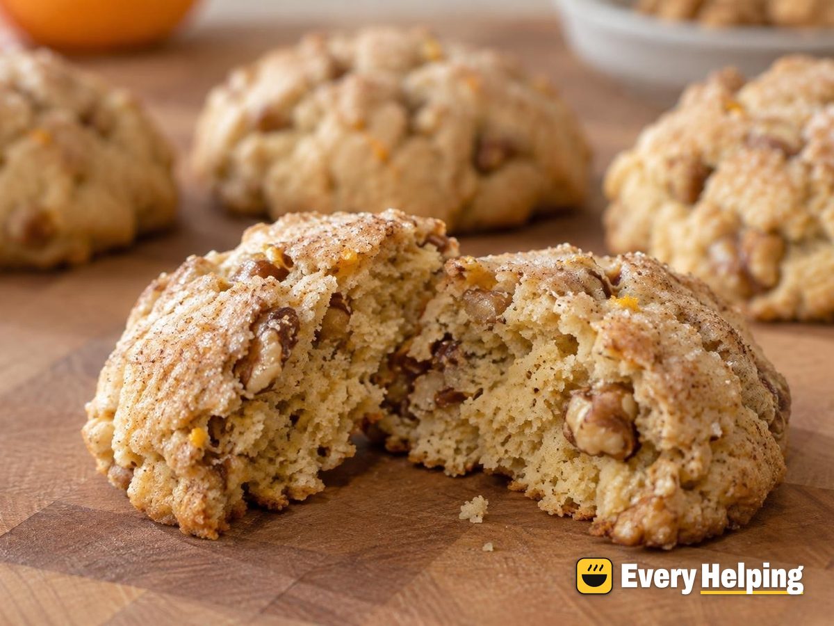 Cardamom Orange Walnut Drop Cookies