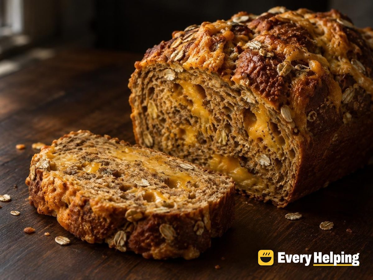 Soft Cheddar Rye Oat Braid