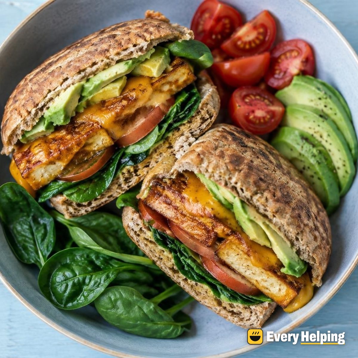 Crispy Tofu Breakfast Rolls with Avocado