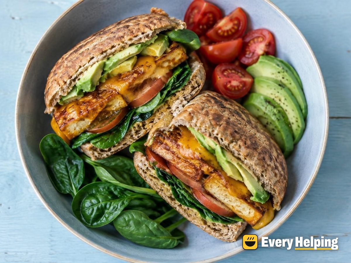 Crispy Tofu Breakfast Rolls with Avocado