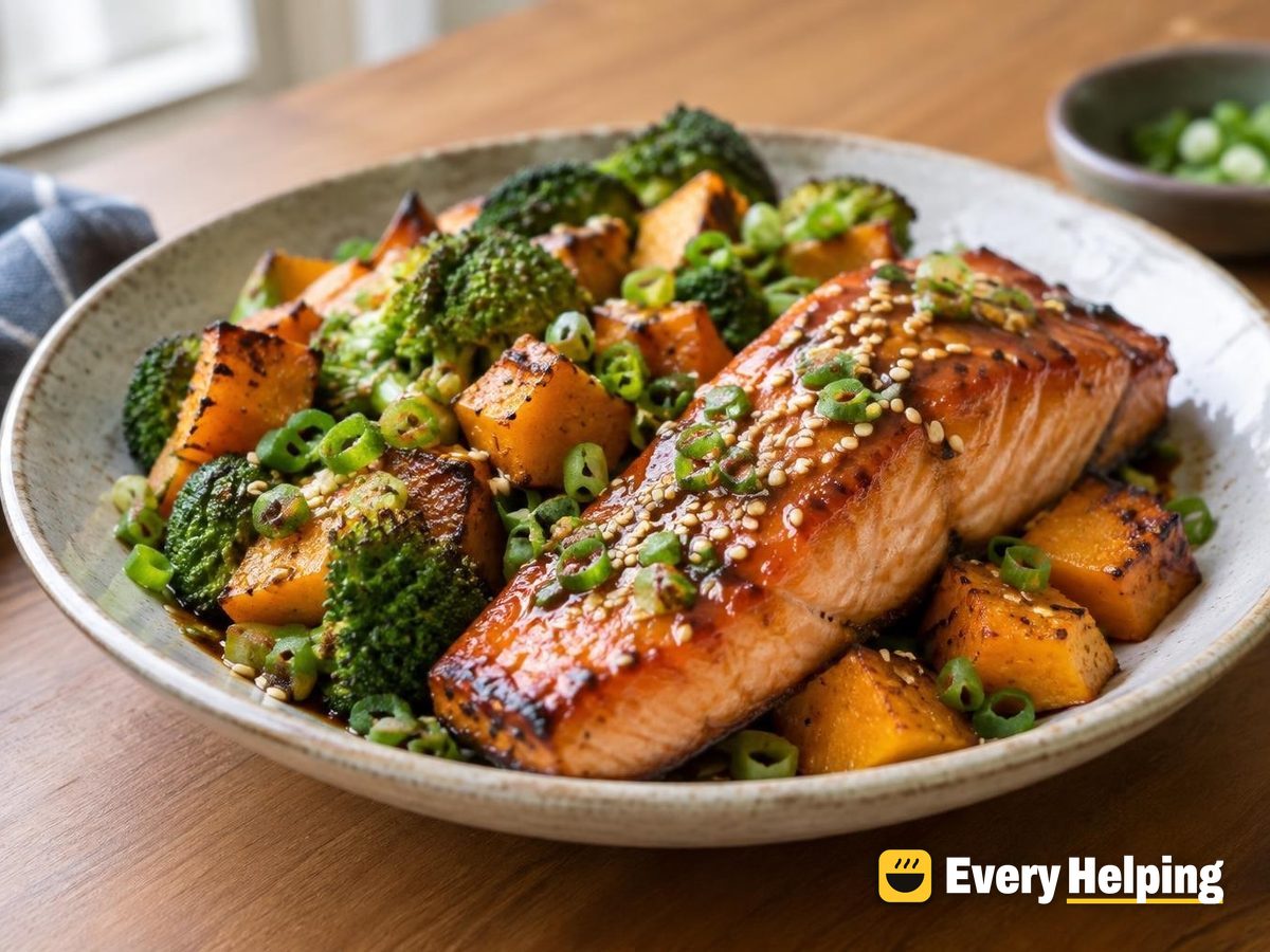 Miso-Glazed Salmon with Roasted Butternut