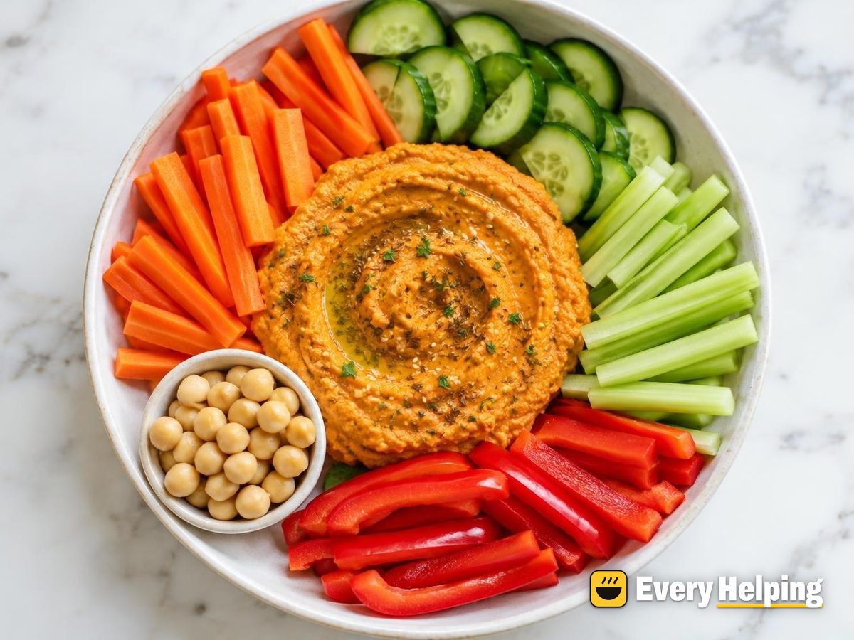 Roasted Carrot Lemon Spread with Crudités