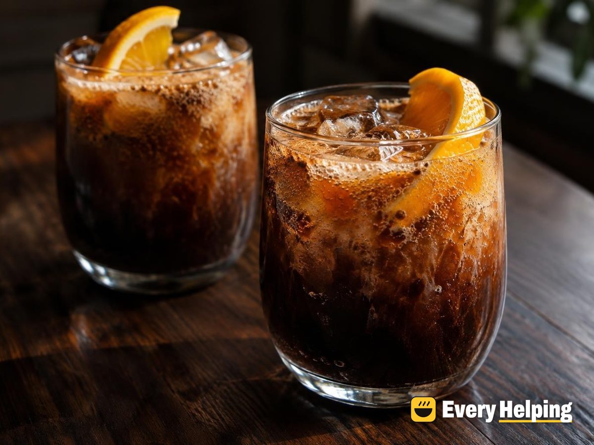 Black Cocoa Cold Brew Tonic with Orange