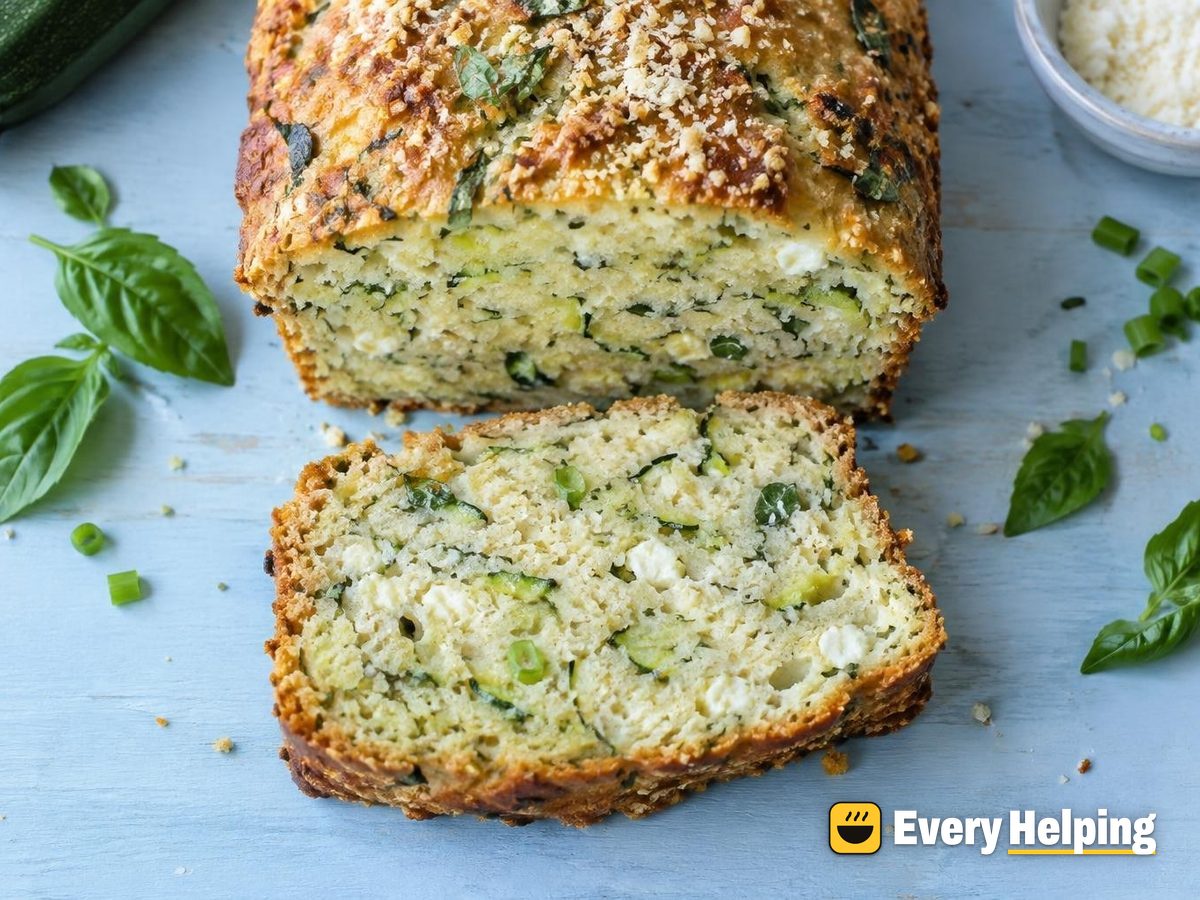 Zucchini Basil Ricotta Cornmeal Loaf