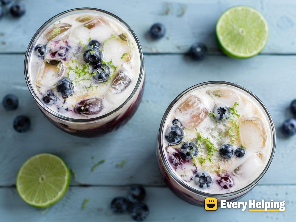 Blueberry Coconut Black Tea Float