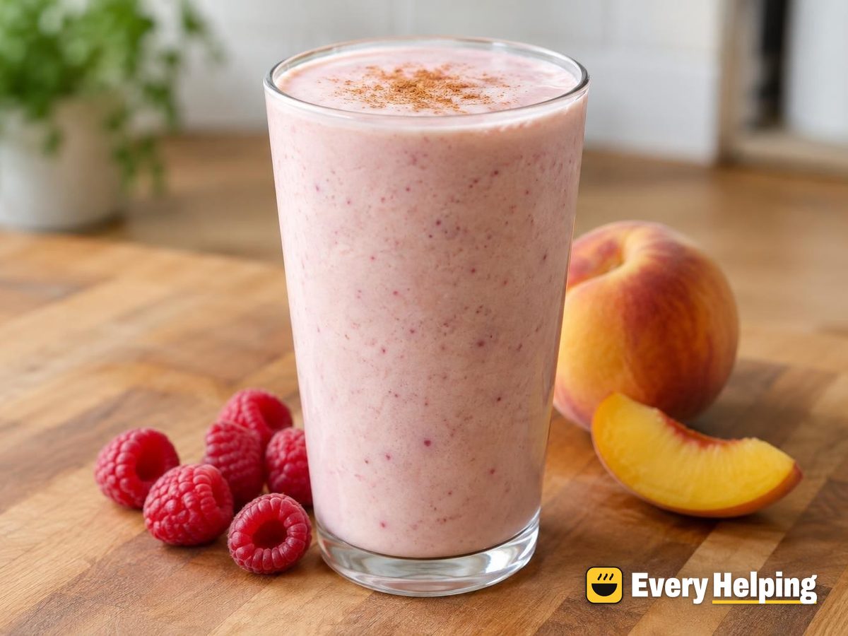 Vanilla Peach Raspberry Protein Shake