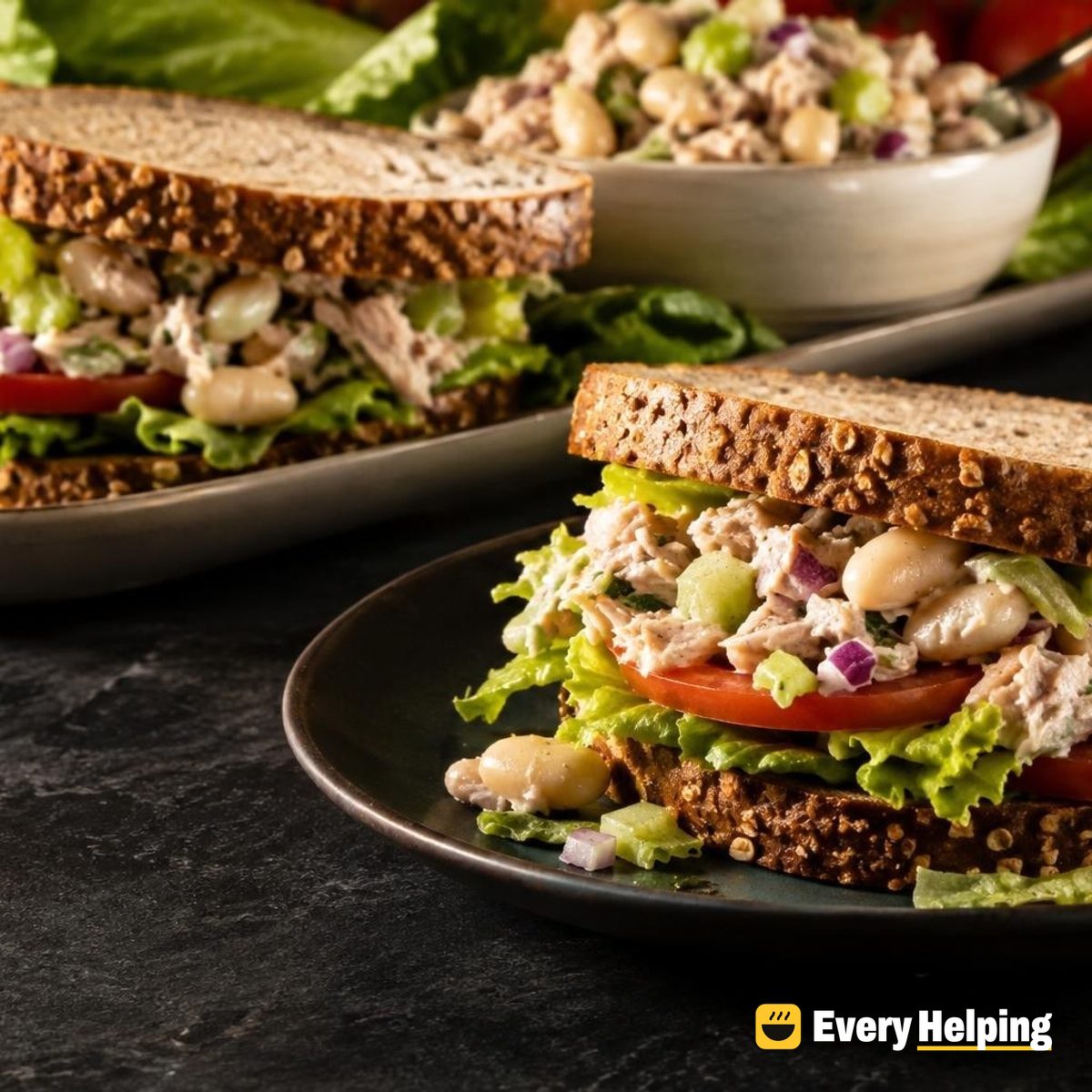 Lemony Tuna and White Bean Sandwiches