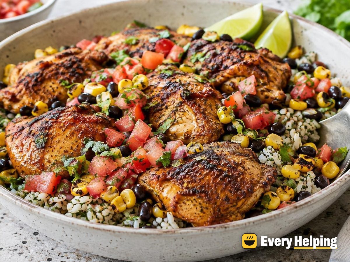 Chipotle-Style Chicken Thigh Burrito Bowls