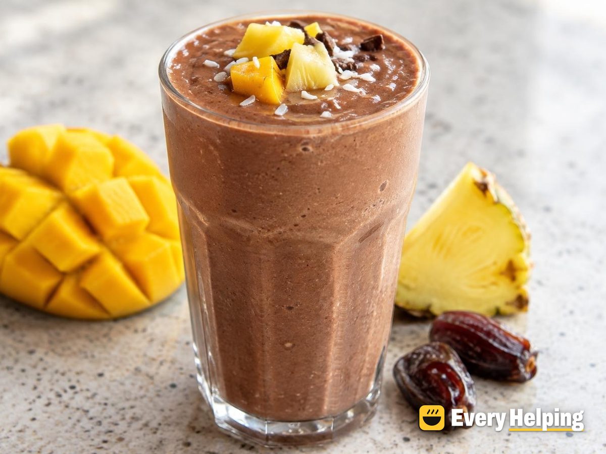 Chocolate Mango Pineapple Soy Smoothie
