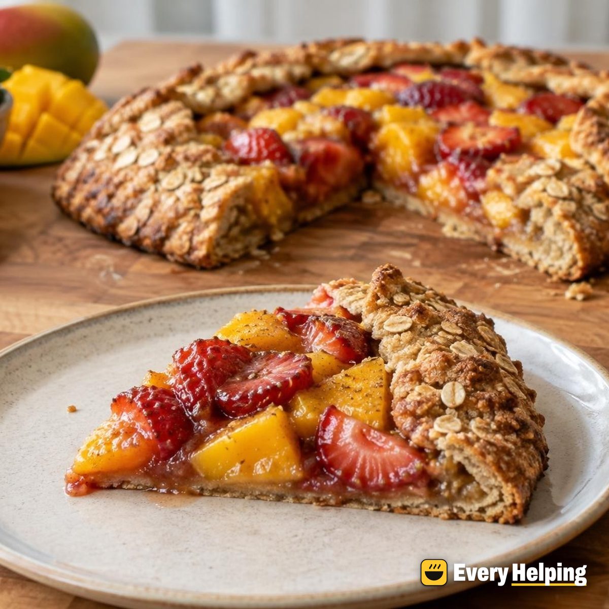 Strawberry Mango Oat Galettes with Ginger